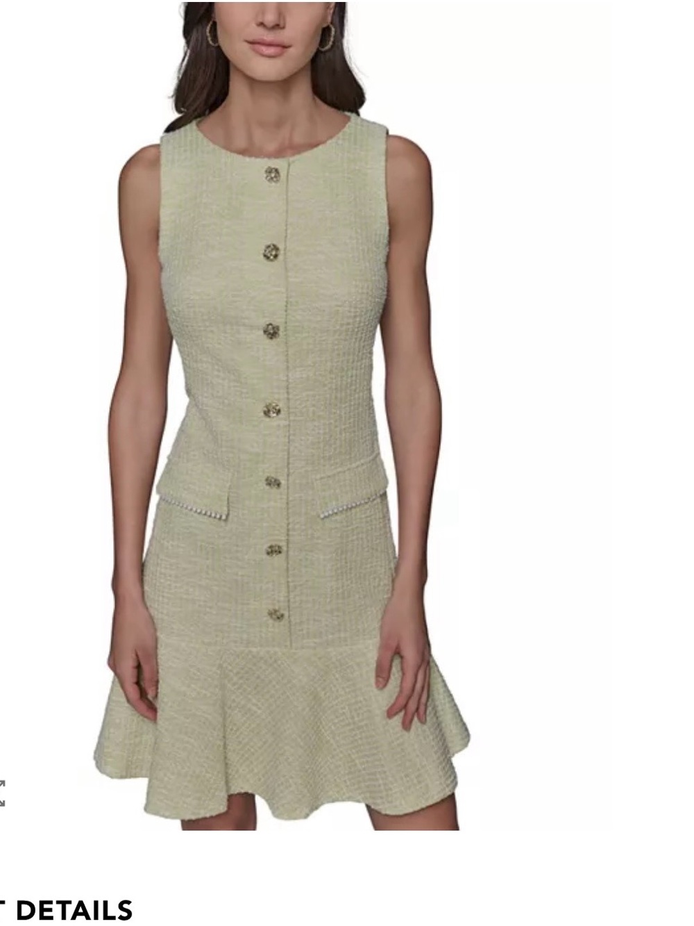 Karl Lagerfeld Paris Sleeveless Tweed Mini Dress